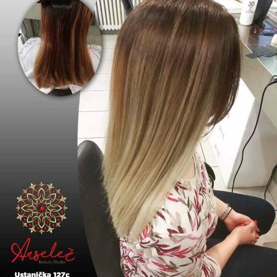 Arselez Studio #beograd Ombre, sombre, balayage kolorizacija Kolorizacija za sve dužine kose - pram