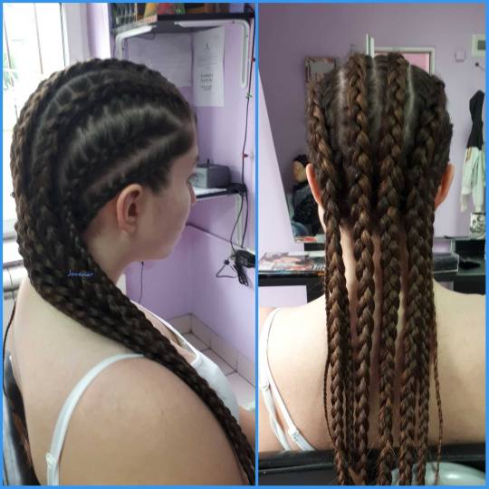 Jovana + #beograd Pletenice, kike, punđe Riblja kost / rajf pletenica - bokserska pletenica - 1 kom