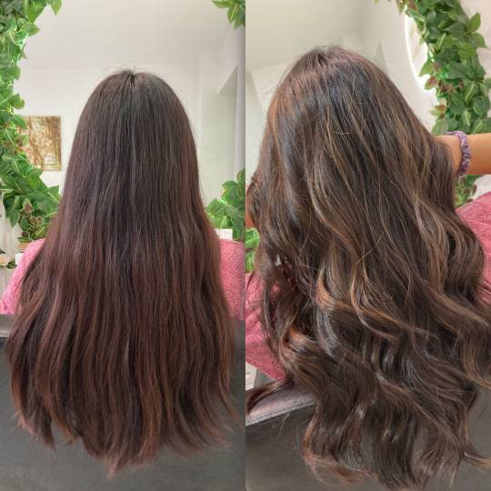 Atelje Glossy Hair #beograd Keratinski tretmani Pramenovi / balayage + Glossy tretman + feniranje - 