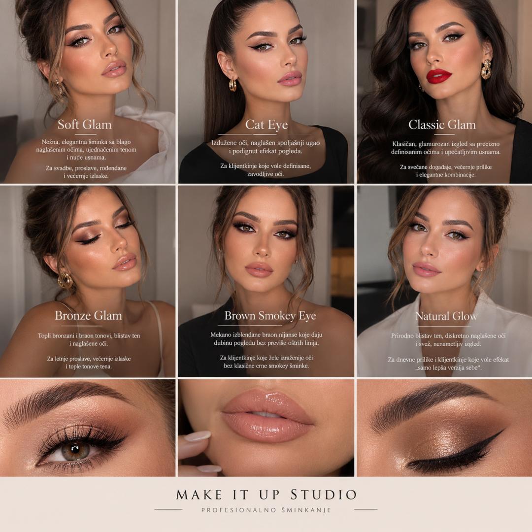 Profesionalno šminkanje + veštačke trepavice - MakeItUp Studio, Novi Sad Make-up / šminkanje Lice Make-up / šminkanje, Novi Sad, Grbavica, Liman, Adamićevo naselje