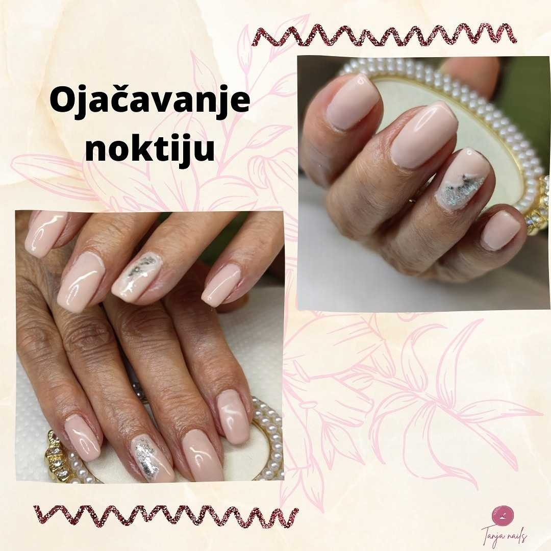 Tanja #beograd Ojačavanje noktiju Korekcija ojačavanja prirodnih noktiju gelom - kratki nokti