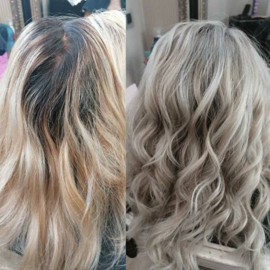 Bibi beauty centar #beograd Pramenovi Pramenovi na foliju u 1 / 2 boje / blanšem + preliv - kosa sr