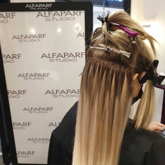 Alfaparf Studio #beograd Nadogradnja kose Nadogradnja kose keratinom / mikroring tehnikom - po prame