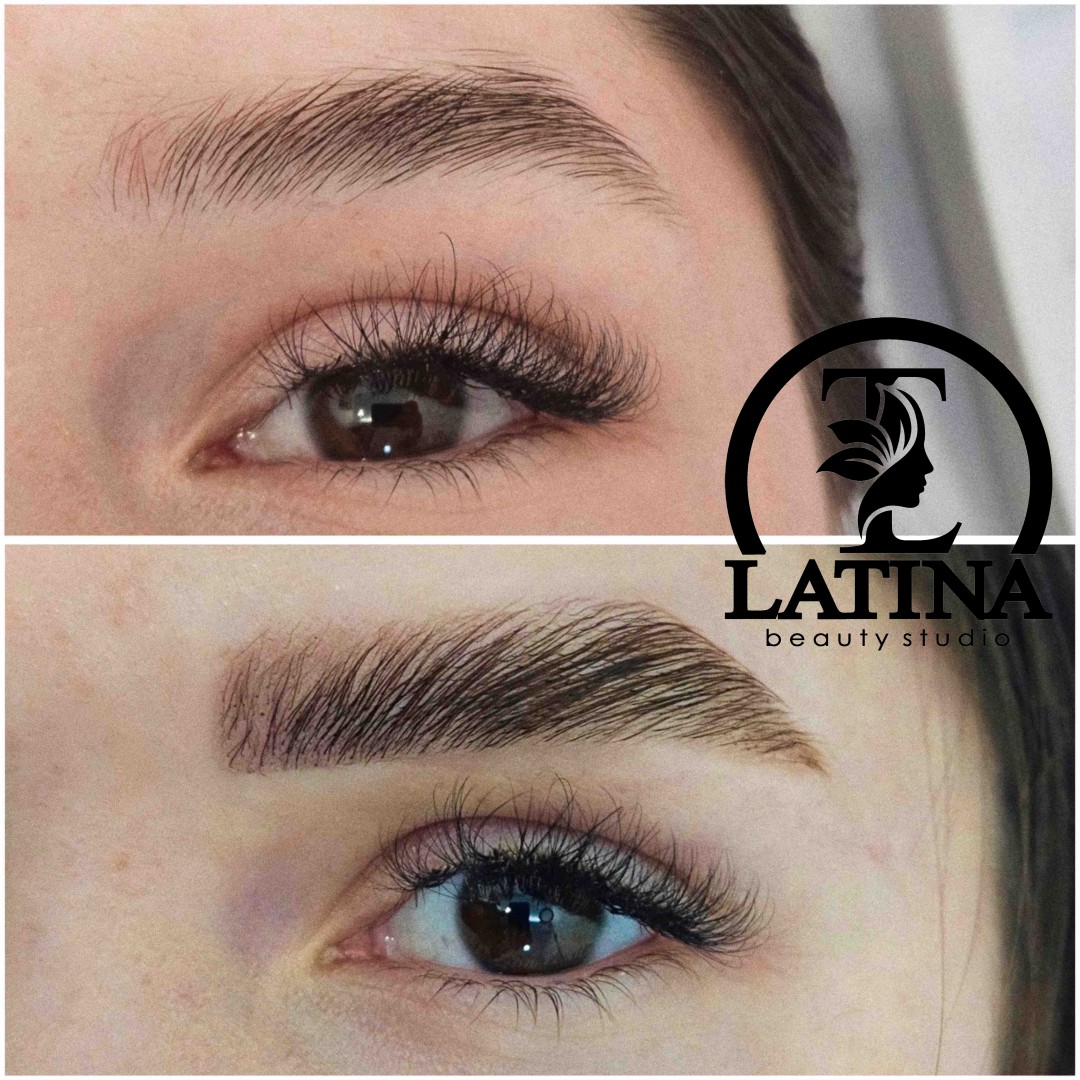 Latina beauty studio #beograd Obrve Brow lift + botox + farbanje obrva
