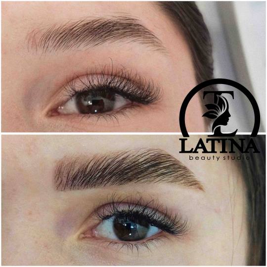 Latina beauty studio #beograd Obrve Brow lift + botox + farbanje obrva
