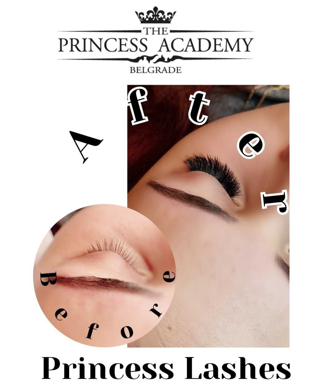 The Princess Academy #beograd Nadogradnja trepavica Nadogradnja svilenih trepavica - mix metoda