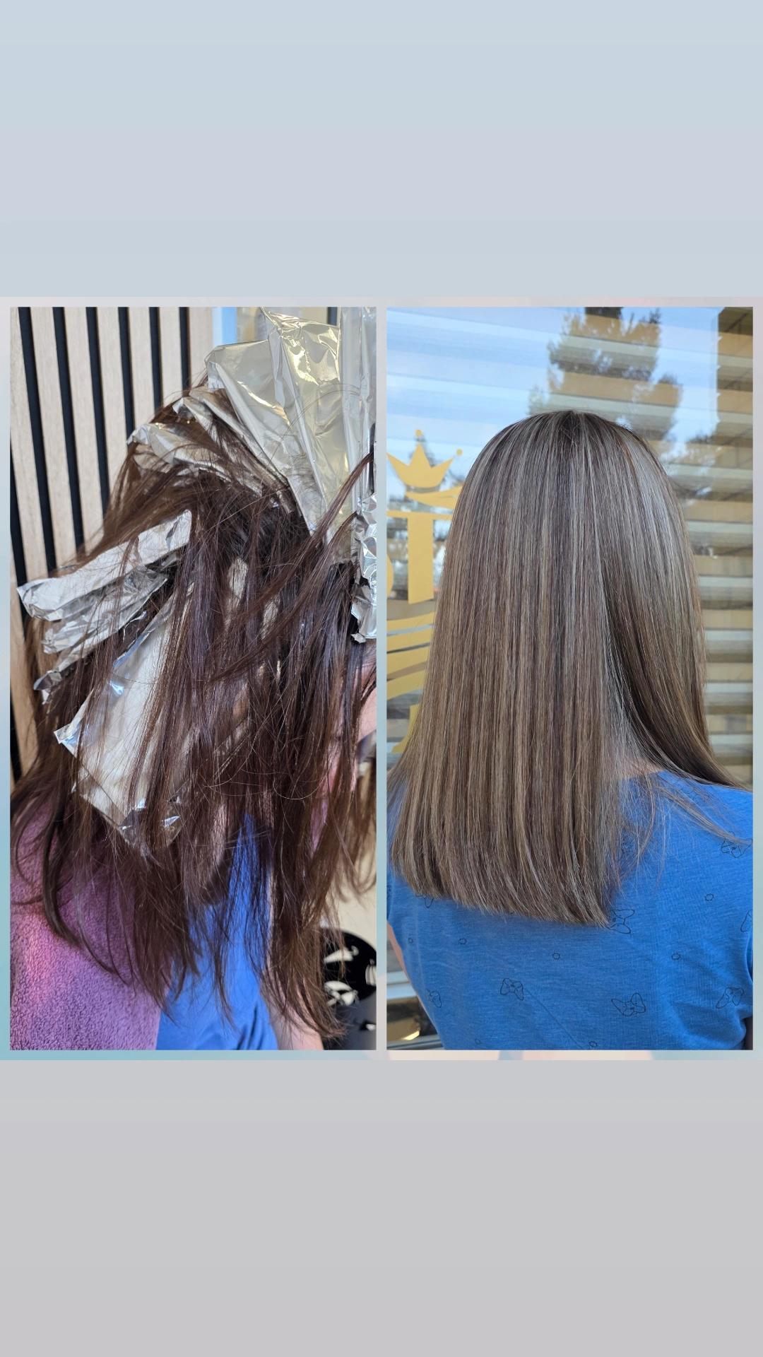 Nijansiranje kose + feniranje - kosa srednje dužine - Tesoro Capelli, Novi Sad Ombre, sombre, balayage Frizerski saloni Ombre, sombre, balayage, Novi Sad, Telep, Adice, Bistrica