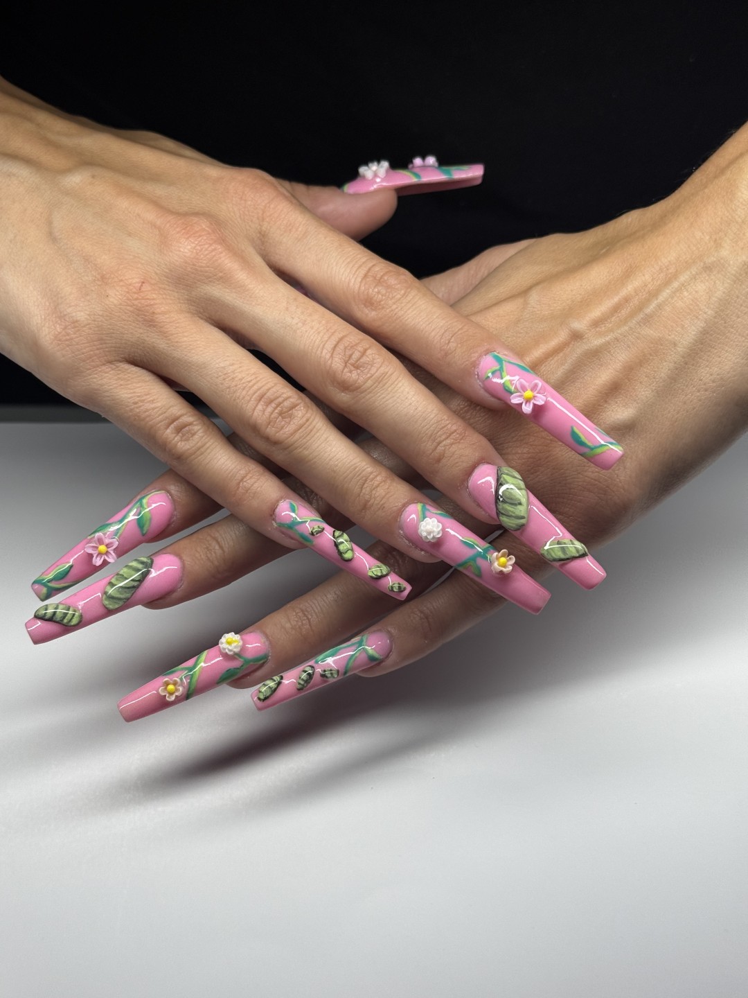 The Maya #beograd Izlivanje noktiju Izlivanje noktiju gelom + nail art - XXL dužina