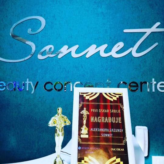 Sonnet beauty concept center #beograd Sonnet beauty concept center je osvojio nagradu Prvi Oskar Srb