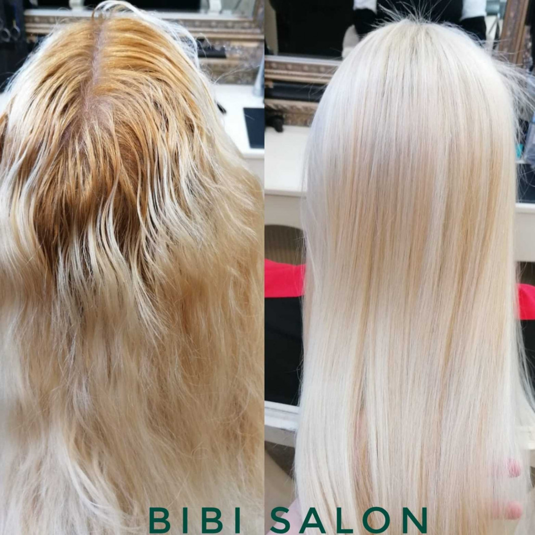 Bibi beauty centar #beograd Farbanje kose Farbanje cele dužine - kosa srednje dužine