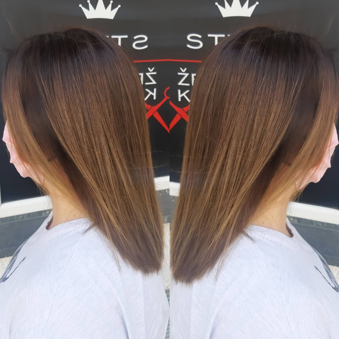 X Style #novisad Ombre, sombre, balayage Balayage + preliv - kosa srednje dužine
