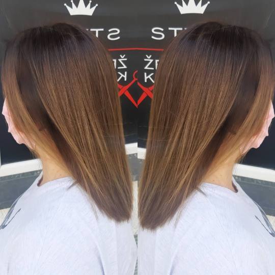 X Style #novisad Ombre, sombre, balayage Balayage + preliv - kosa srednje dužine