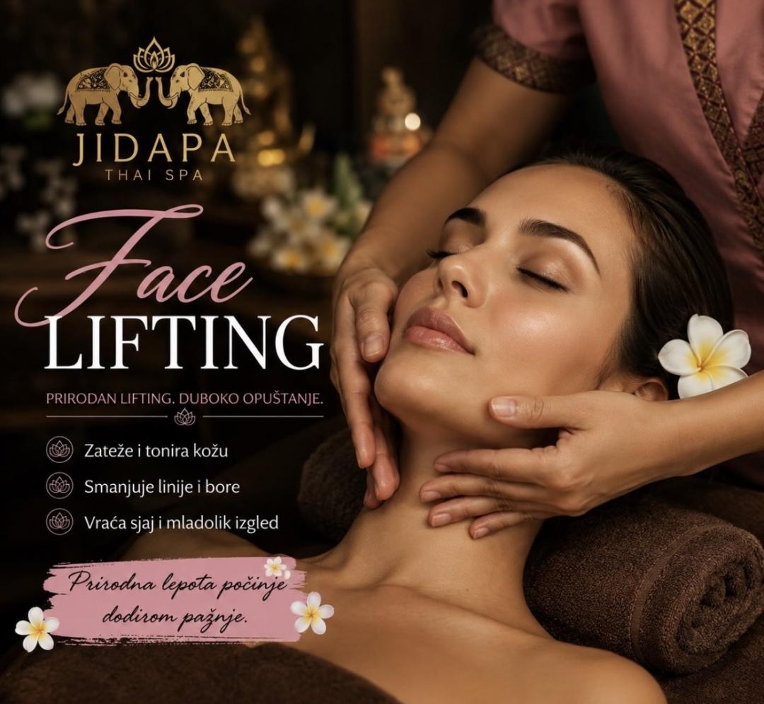 Thai face lifting masaža PAKET od 10 - Jidapa & Friends, Beograd Masaža lica Lice Masaža lica, Beograd, Novi Beograd blokovi, Belville, Savski kej