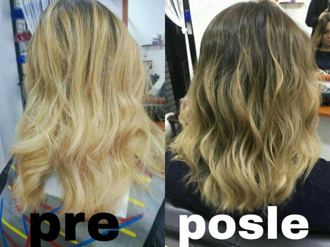 Pramenovi blanšom na foliju - kosa srednje dužine - Moment, Beograd Pramenovi Frizerski saloni Pramenovi, Beograd, Vračar, Čubura, Crveni krst