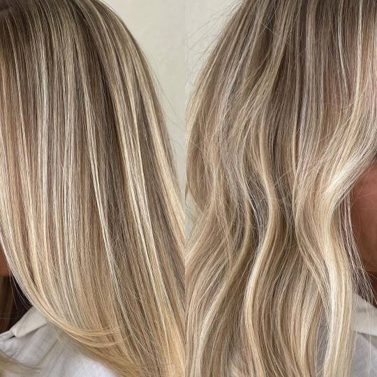 Sobhani Hair Studio #beograd Pramenovi Pramenovi na foliju+preliv - duga kosa