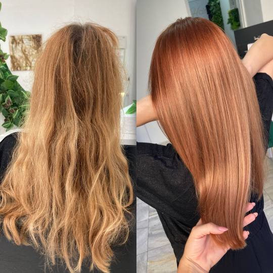 Atelje Glossy Hair #beograd Keratinski tretmani Pramenovi / balayage + Glossy tretman + feniranje - 