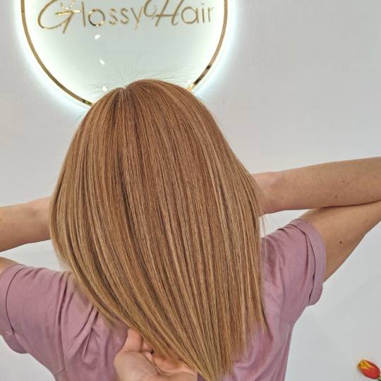 Atelje Glossy Hair #beograd Keratinski tretmani Keratinsko ispravljanje - kosa srednje dužine Kerat