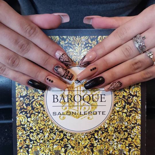 Baroque #beograd Izlivanje noktiju Izlivanje noktiju gelom + gel lak - duži nokti