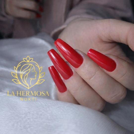 La Hermosa Beauty Studio #beograd Korekcija noktiju Korekcija izlivanja noktiju gelom - L dužina
