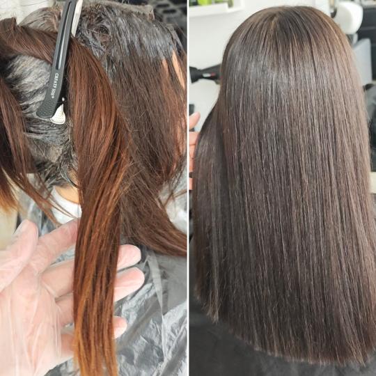 Kotenkova Studio & Education #beograd Farbanje kose Klasično farbanje cele dužine - duga kosa