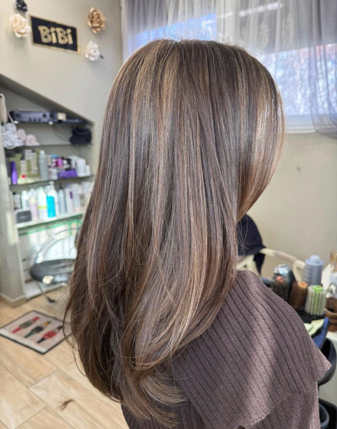 Pramenovi na foliju u 1 / 2 boje / blanšem + olaplex+ preliv - duga kosa - Bibi beauty centar, Beograd Pramenovi Frizerski saloni Pramenovi, Beograd, Banovo brdo