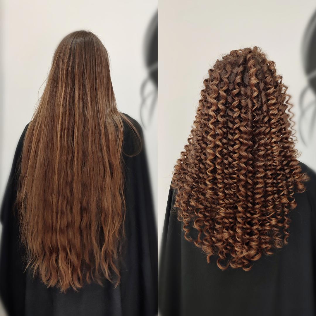 Afro lokne - extra duga kosa (preko lopatica) - Infinity Hair, Novi Sad Uvijanje, lokne i talasi Frizerski saloni Uvijanje, lokne i talasi, Novi Sad, Grbavica, Liman, Adamićevo naselje