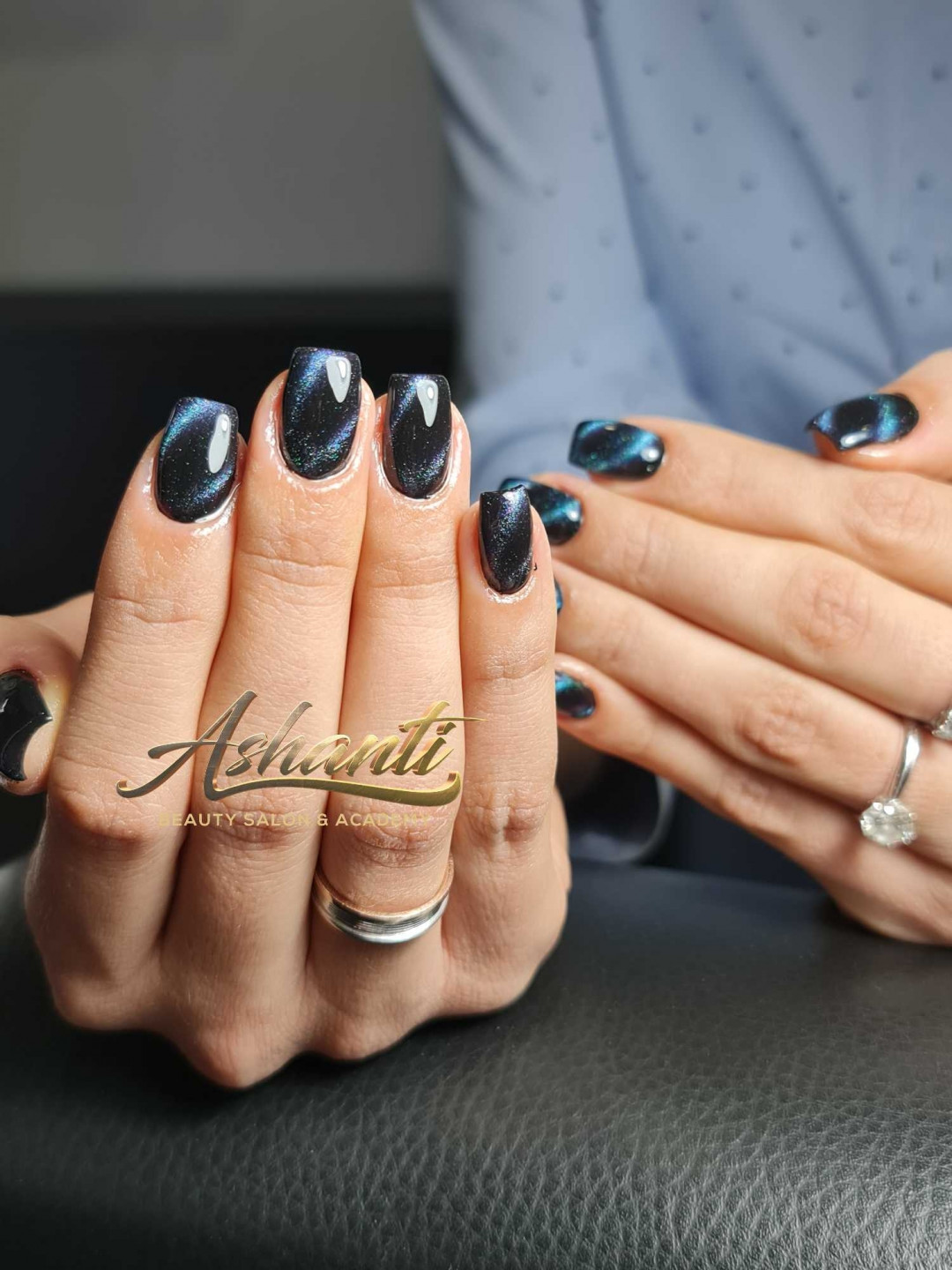 Ashanti Beauty Salon & Academy #beograd Lakiranje noktiju Cat eye / babyboomer - dodatak uz uslugu