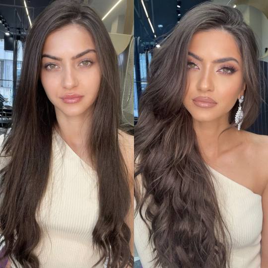MakeUp & hair studio Slavica Ilić #beograd Svečane i frizure za svadbu Svečana frizura Pre i posl
