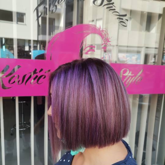Кostić Style #kragujevac Pramenovi Pramenovi na foliju + preliv + farbanje izrastka + feniranje - 
