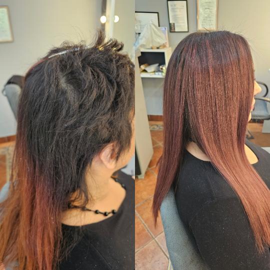 Mia bella beauty #novisad Nadogradnja kose Nadogradnja kose - 50 cm Moguce je prikriti i ovako kratk