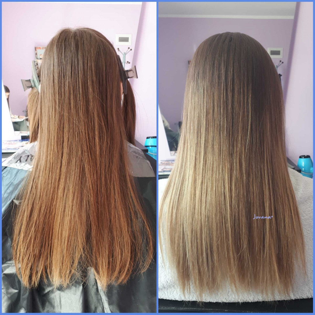 Ombre / sombre / balayage + preliv - duga kosa - Jovana +, Beograd Ombre, sombre, balayage Frizerski saloni Ombre, sombre, balayage, Beograd, Novi Beograd blokovi, Belville, Savski kej