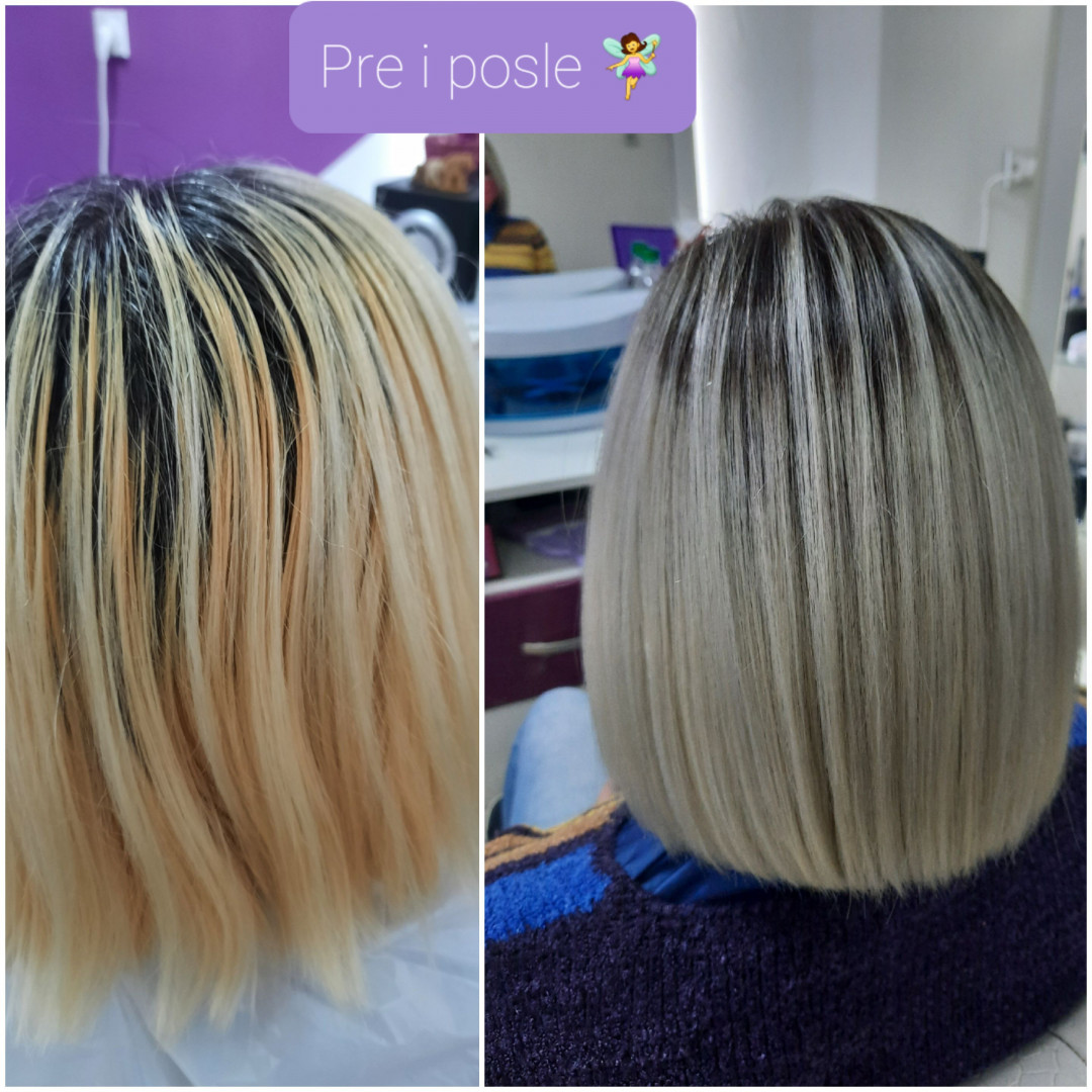 Pramenovi na foliju - kosa srednje dužine - Studio Šišarka, Niš Pramenovi Frizerski saloni Pramenovi, Niš, Palilula