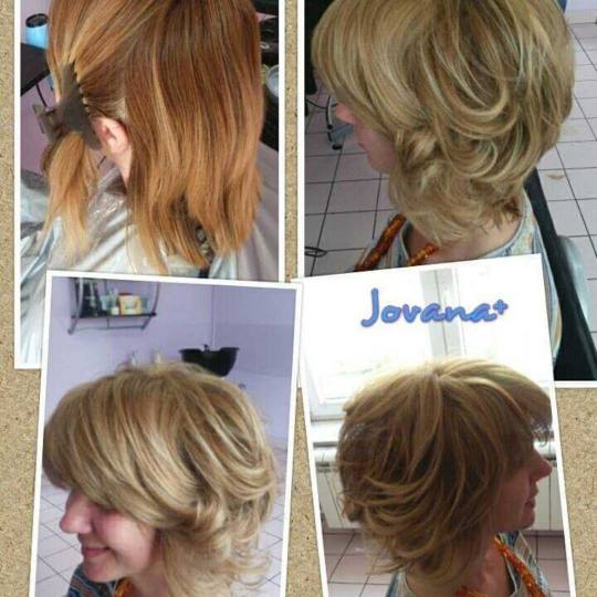 Jovana + #beograd Pramenovi Pramenovi na foliju + preliv - kosa srednje dužine Pramenovi + šišanj