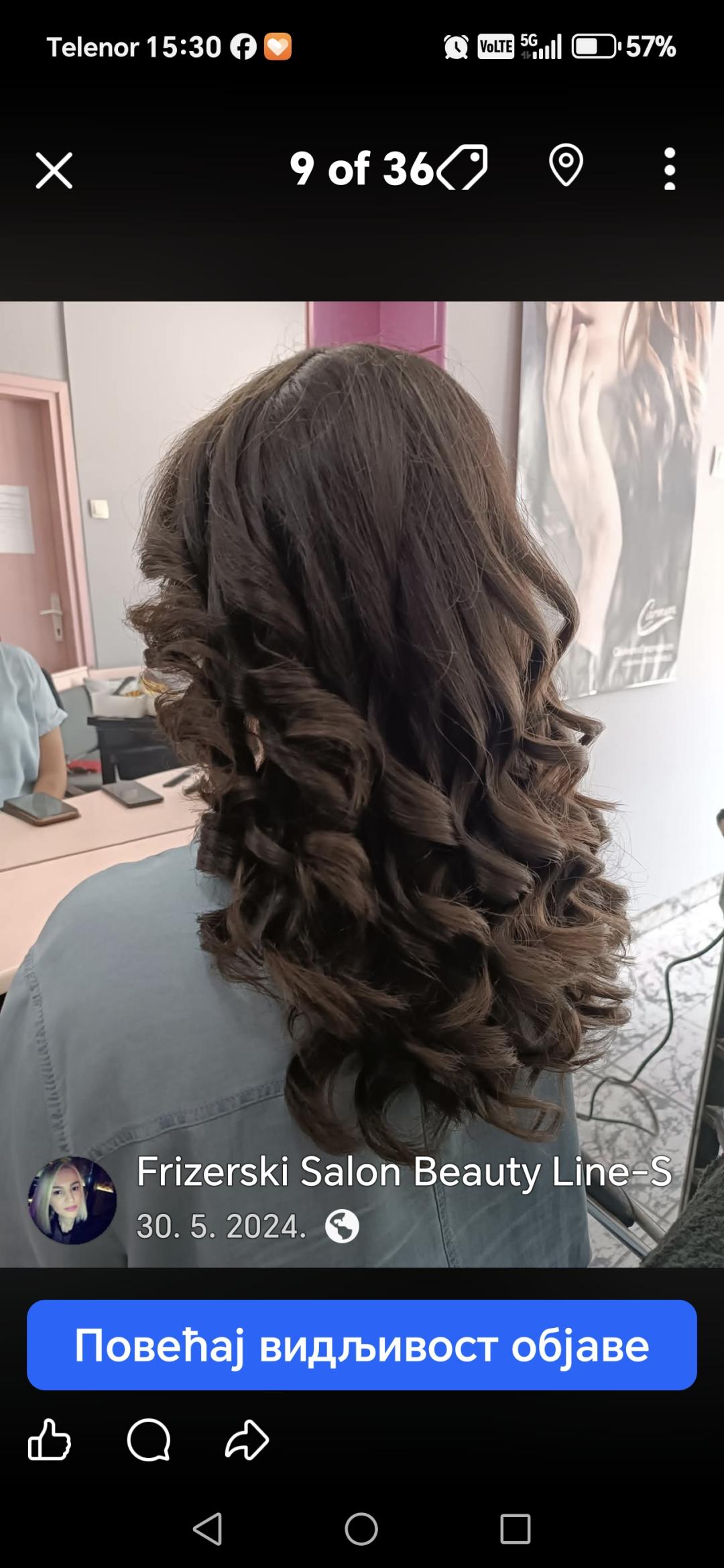 Feniranje na četke + talasi - duga kosa - Beauty Line-M, Novi Sad Uvijanje, lokne i talasi Frizerski saloni Uvijanje, lokne i talasi, Novi Sad, Grbavica, Liman, Adamićevo