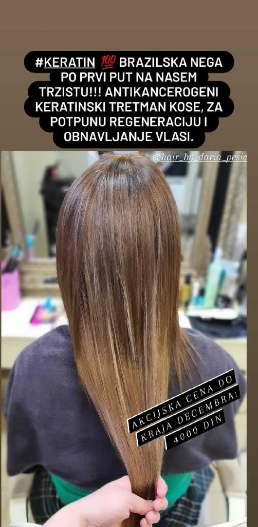 Bibi beauty centar #beograd Nega i ojačavanje kose Brazilski keratin - srednja duzina kose