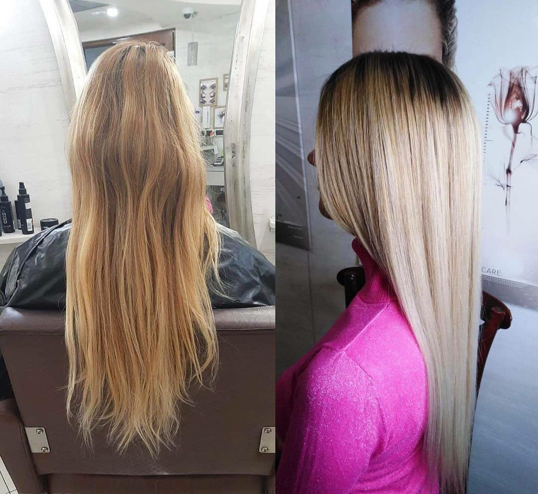 Kalina Beauty #beograd Pramenovi Pramenovi na foliju + preliv + feniranje - duga kosa