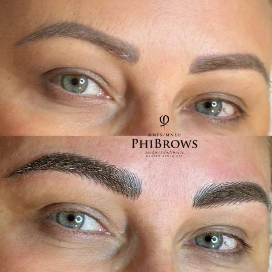 Esthetique Privé #beograd Trajna šminka PHI BROWS osvežavanje