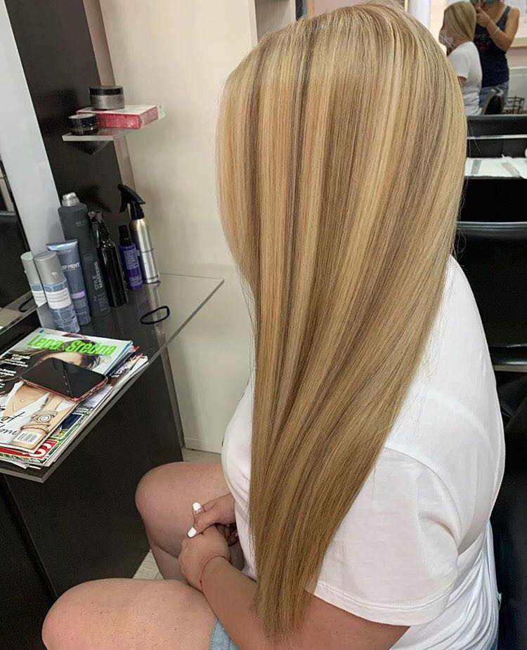 Hair Solutions #beograd Pramenovi Pramenovi na foliju 2 i više boja + preliv - ekstra duga kosa