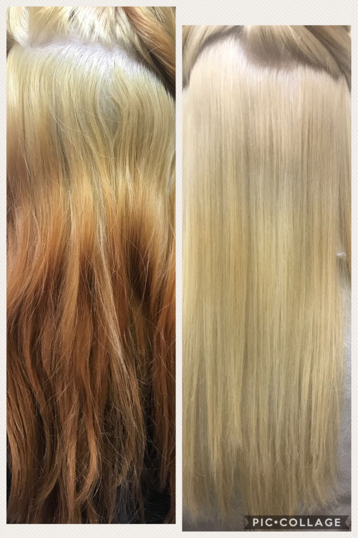 Farbanje cele dužine Ultimate Blond - duga kosa - Cecix, Beograd Farbanje kose Frizerski saloni Farbanje kose, Beograd, Voždovac