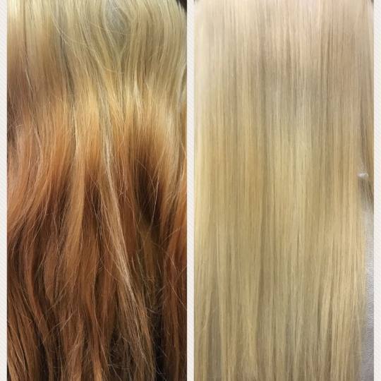 Cecix #beograd Farbanje kose Farbanje cele dužine Ultimate Blond - duga kosa popravka  kućnog rada