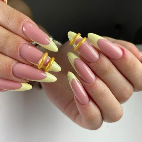 LB Nailtech Studio #nis Izlivanje noktiju Korekcija izlivanja noktiju gelom - XXL dužina
