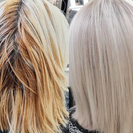Bibi beauty centar #beograd Pramenovi Pramenovi na foliju u 1 / 2 boje / blanšem + olaplex+ preliv 