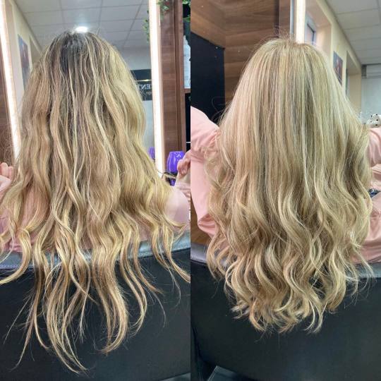 Beauty Centar 2313 #beograd Ombre, sombre, balayage Pramenovi + žensko šišanje + feniranje + tret