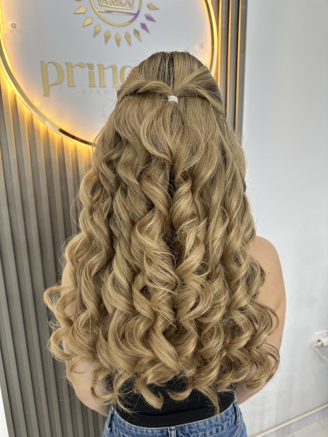 Svečana frizura lokne - duga kosa - Princess beauty salon, Niš Farbanje kose Frizerski saloni Farbanje kose, Niš, Palilula