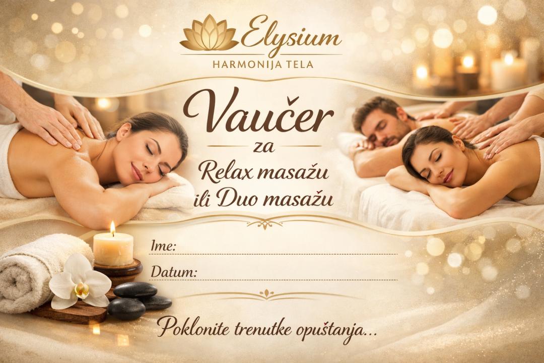 Elysiium Duo masaža - Balance - 60 minuta - Elysium - Harmonija tela, Beograd Masaža za opuštanje / relax / antistres Masaža Masaža za opuštanje / relax / antistres, Beograd, Centar, Stari grad, Dorćol