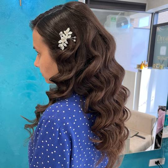 Dream Hair Studio #beograd Svečane i frizure za svadbu Hollywood talasi - duga kosa