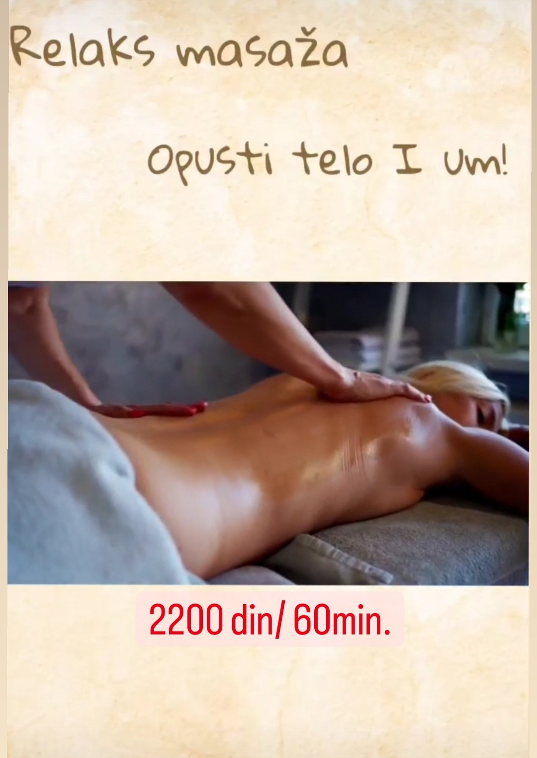 Viva Derm #beograd Opšta masaža Relaks masaža za dame - 60 minuta