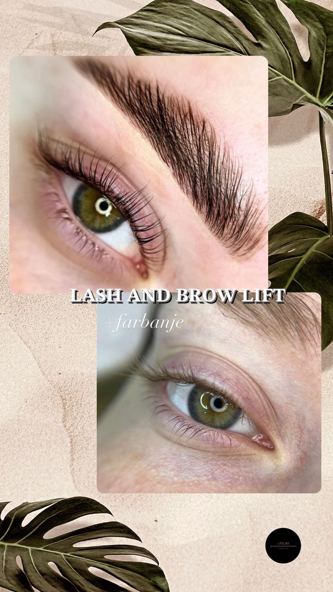 Lash lift + Brow lift - Atelier Beauty Bar, Niš Trepavice Lice Trepavice, Niš, Medijana