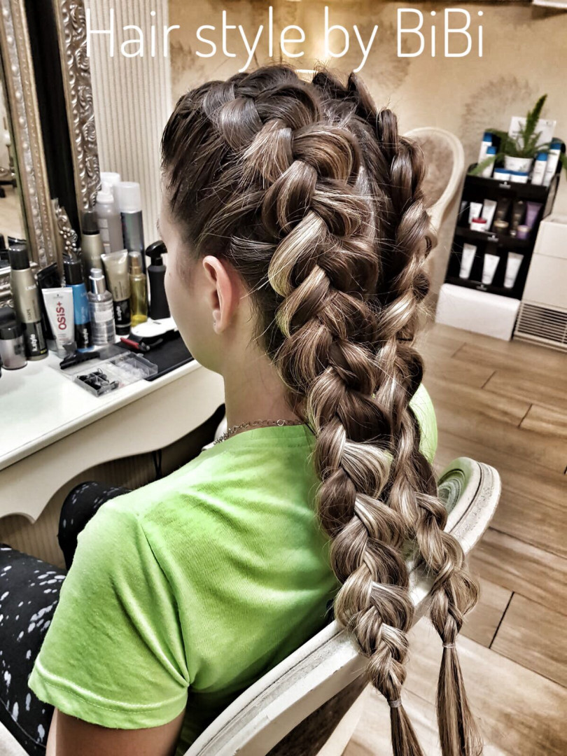 Bibi beauty centar #beograd Pletenice, kike, punđe Riblja kost / pletenica - duga kosa