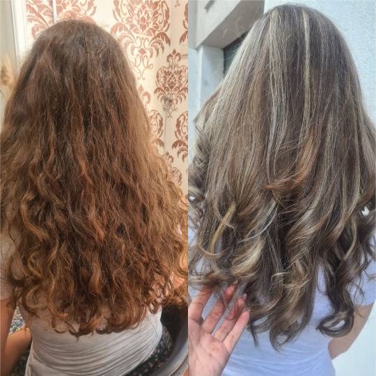 Beauty room by Nada #subotica Farbanje kose Balayage + zaštita K20 - ekstra duga kosa Pre i posle,b